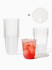 GO 16oz Rounded Bottom PET Arc Cup + Sip Lids Bundle