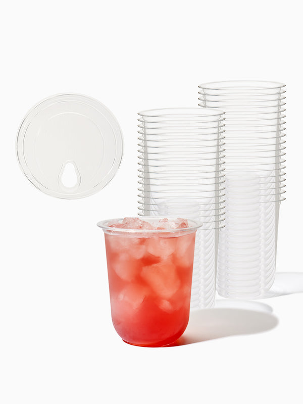 GO 16oz Rounded Bottom PET Arc Cup + Sip Lids Bundle