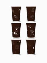 Coffee & Croissants - Go 16oz Double Wall Paper Cup