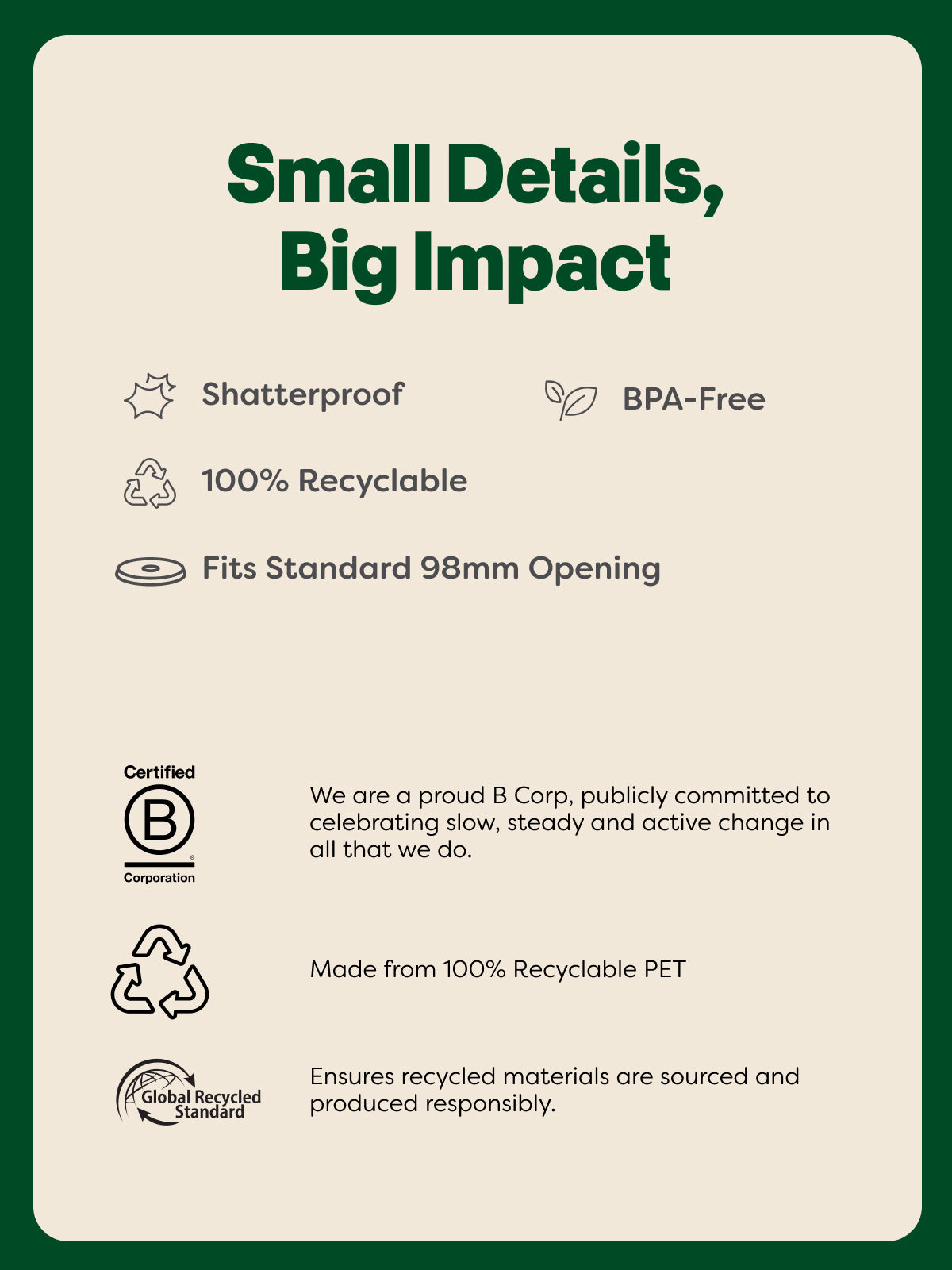 NATURAL 98mm Compostable Straw Lids