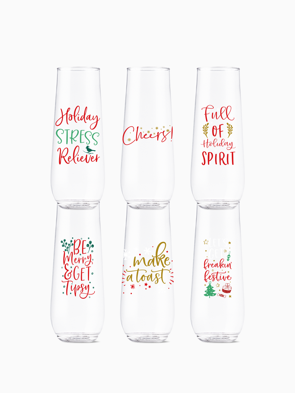 Holiday Spirit - POP 9oz Flute