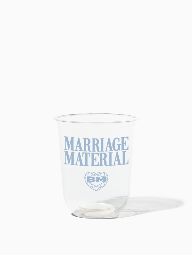 Marriage Material™ - TOSSWARE × BRIDEMERCH - NATURAL 16oz Arc Cup - Blue
