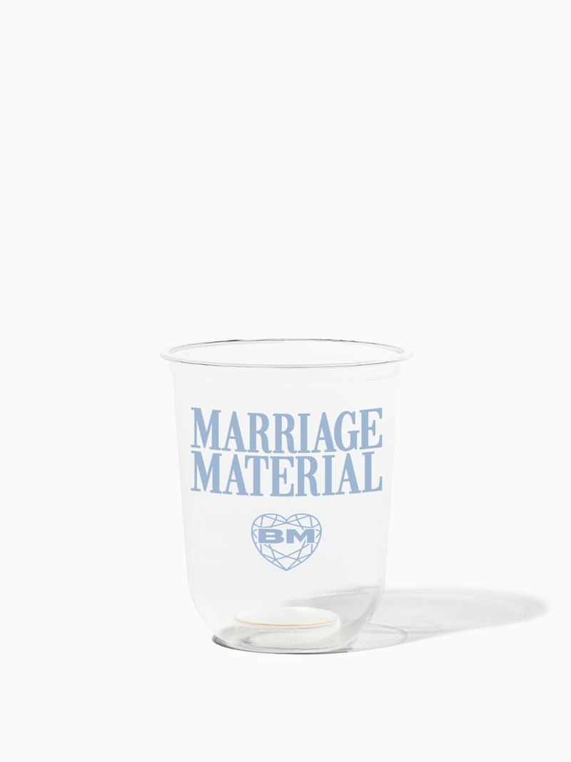 Marriage Material™ - TOSSWARE × BRIDEMERCH - NATURAL 16oz Arc Cup - Blue