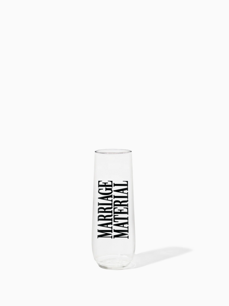 Marriage Material™: TOSSWARE × BRIDEMERCH (Black) - POP 9oz Flute