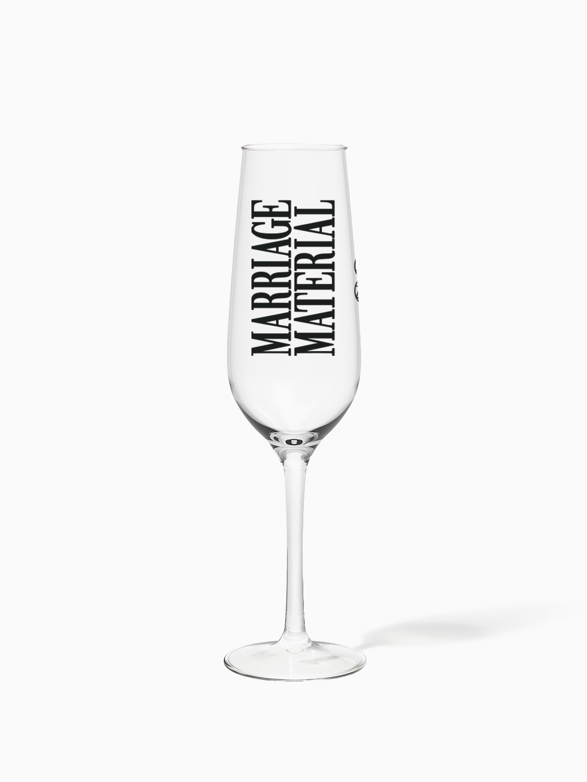 Marriage Material™ - TOSSWARE × BRIDEMERCH - RESERVE 9oz Champagne Tritan™ Copolyester Glass - Black