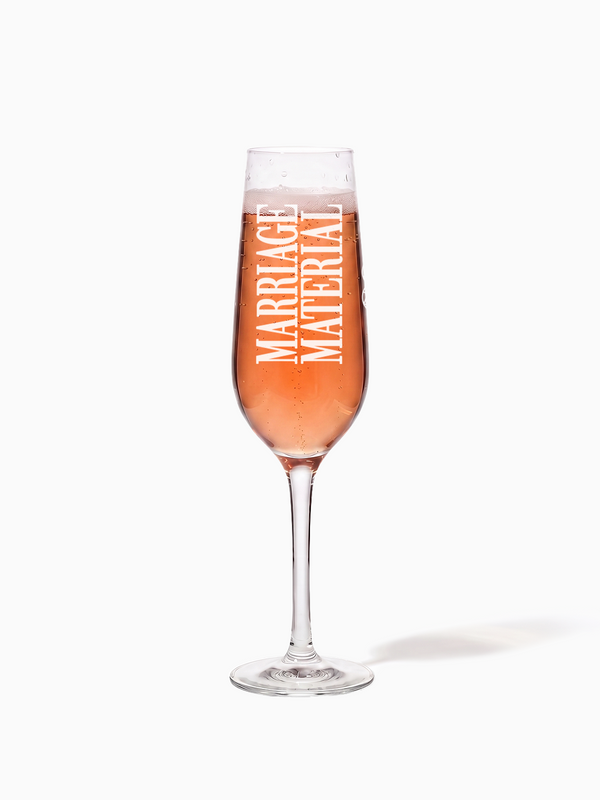 Marriage Material™ - TOSSWARE × BRIDEMERCH - RESERVE 9oz Champagne Tritan™ Copolyester Glass - White