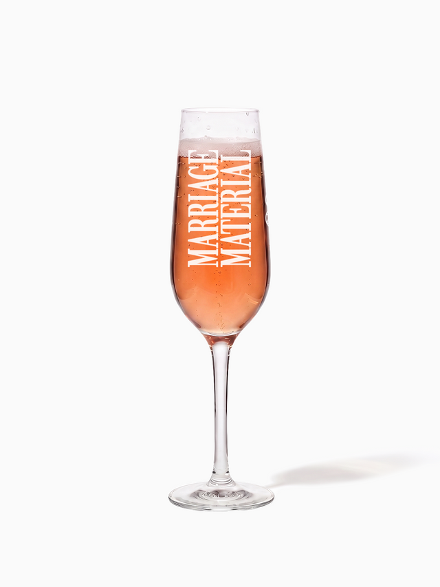 Marriage Material™ - TOSSWARE × BRIDEMERCH - RESERVE 9oz Champagne Tritan™ Copolyester Glass - White