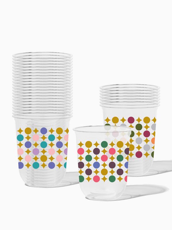 Mid-Century Modern Pattern - NATURAL 16oz Arc