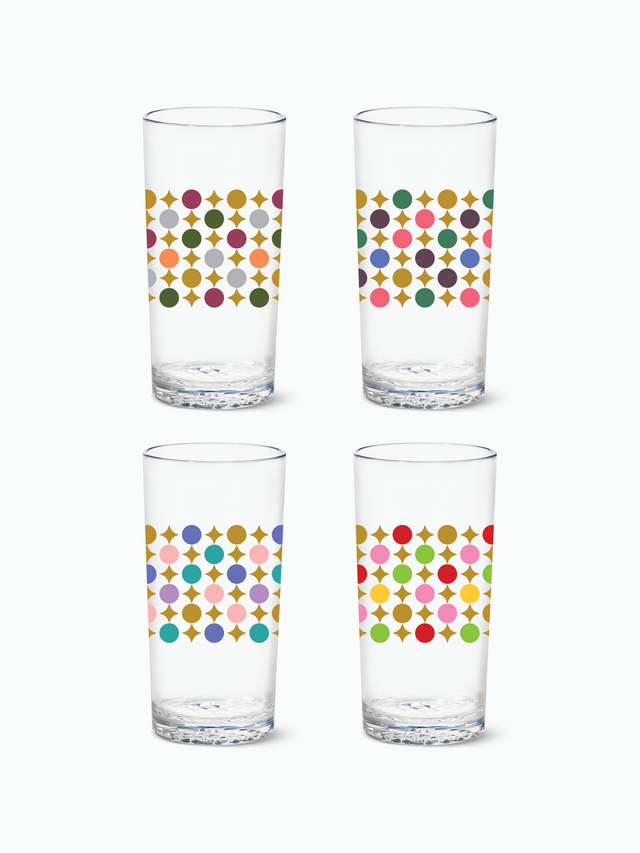 Mid-Century Modern Pattern RESERVE 14oz Highball Tritan™ Copolyester Glass