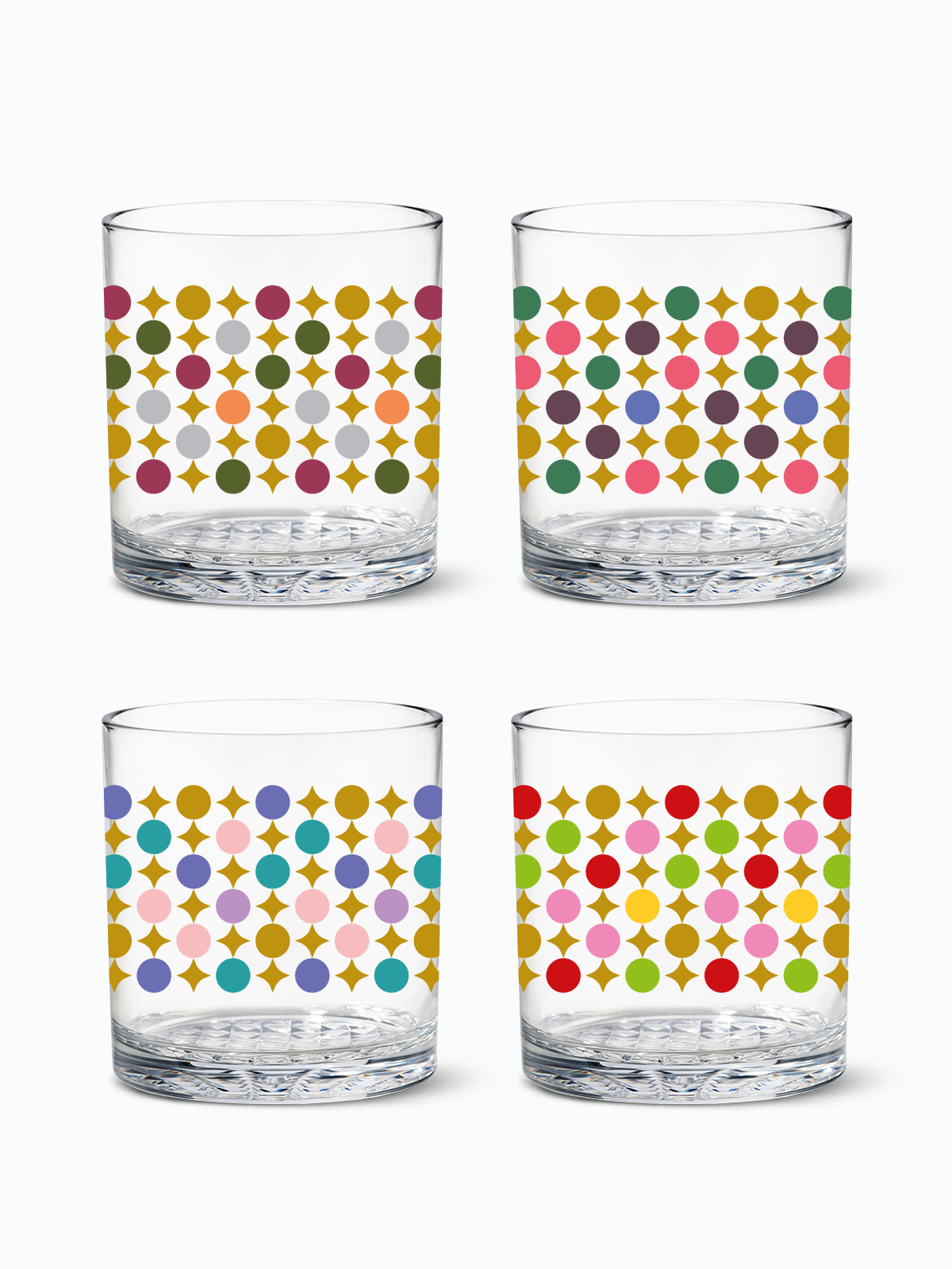 Mid-Century Modern Pattern - RESERVE 12oz Old Fashioned Tritan™ Copolyester Glass