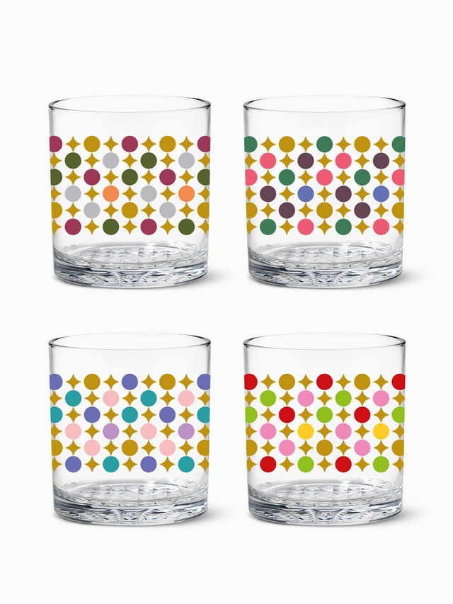 Mid-Century Modern Pattern - RESERVE 12oz Old Fashioned Tritan™ Copolyester Glass