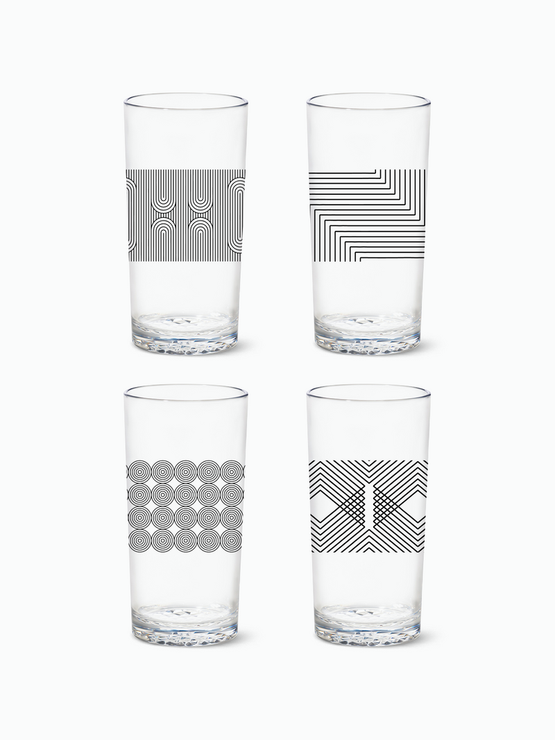 Modern Geometric - RESERVE 14oz Highball Tritan™ Copolyester Glass