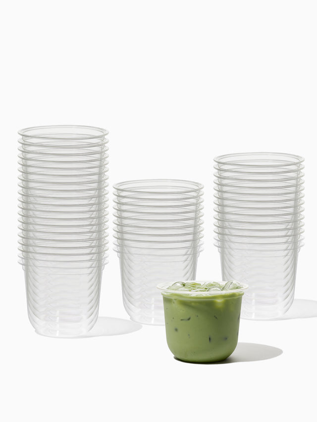NATURAL 12oz Short Compostable Arc 98mm Cup - Bulk - 1000/Case