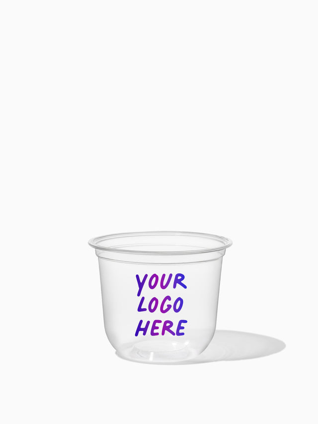 NATURAL 12oz Squat Compostable Arc 98mm Cup - Bulk - 1000/Case