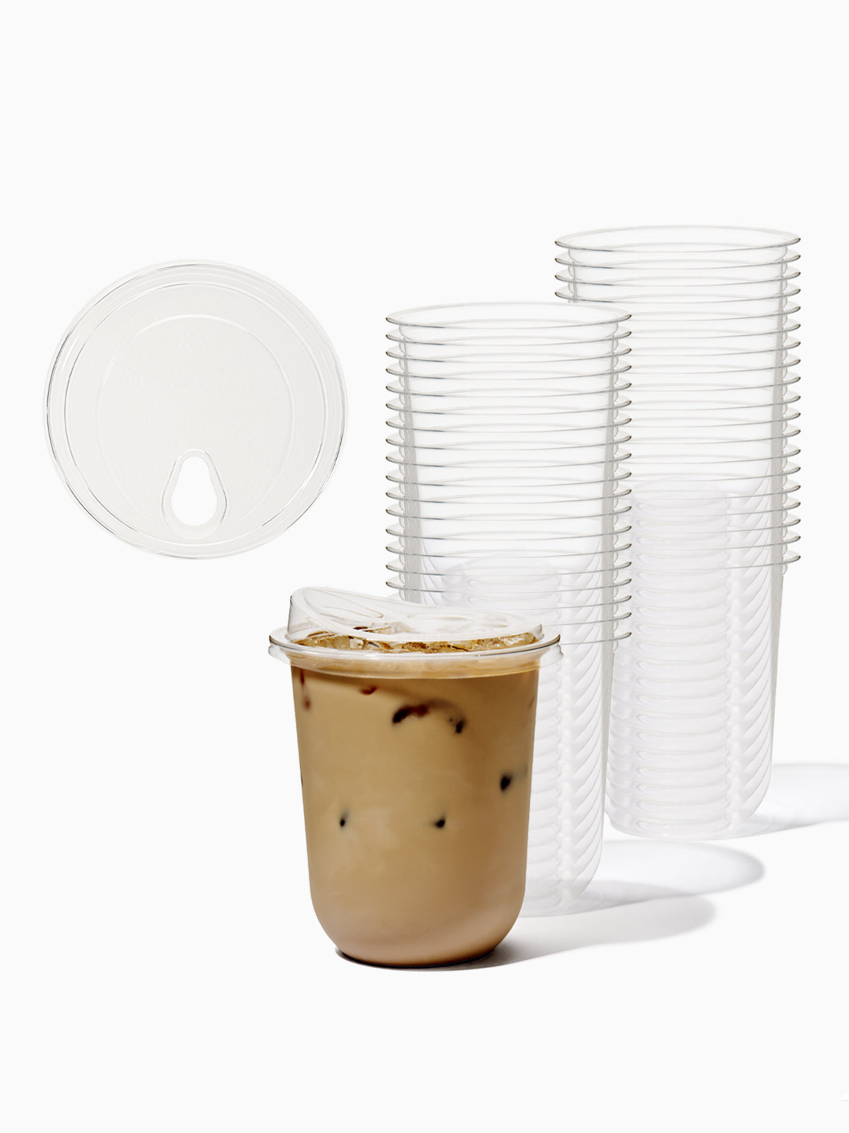 NATURAL 16oz Rounded Bottom Compostable Arc 98mm Cup - Bulk - 1000/Case