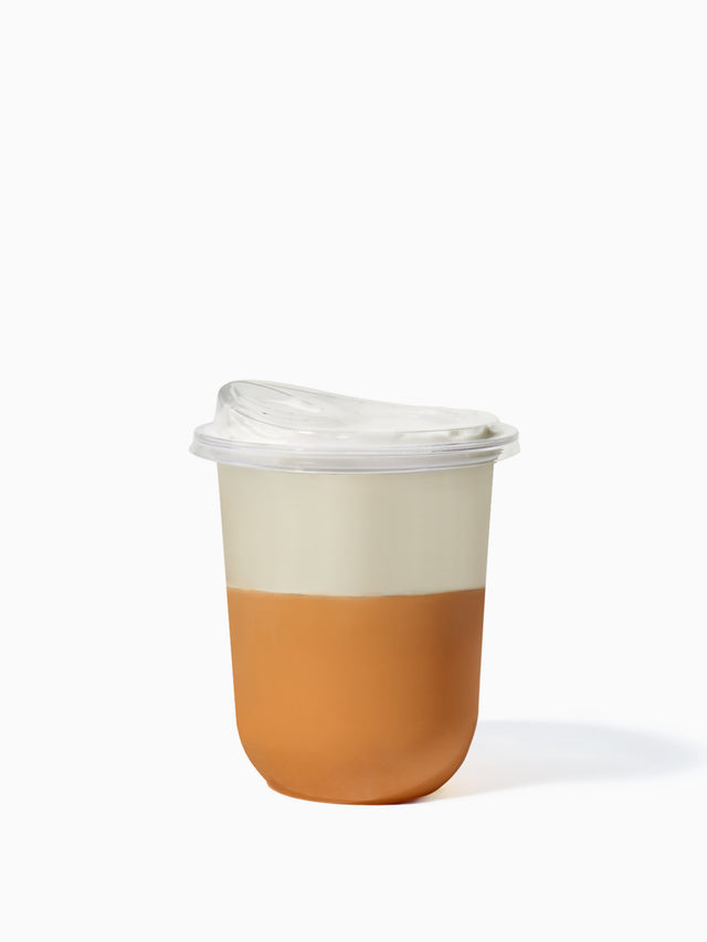 NATURAL 16oz Rounded Bottom Compostable Arc 98mm Cup & Sip Lid Bundle