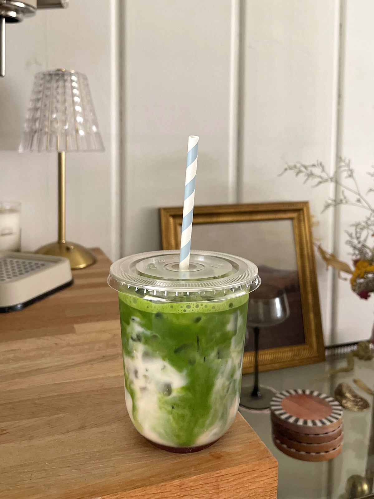 NATURAL 16oz Rounded Bottom Compostable Arc Cup & Straw Lid Bundle