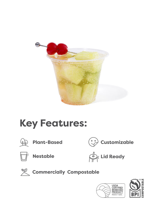 NATURAL 9oz Classic Compostable Cup - Bulk