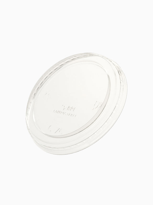 NATURAL 76mm Compostable Flat Lid - Bulk