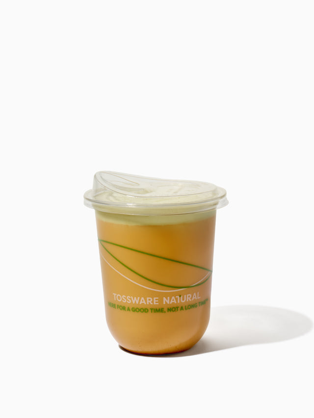 NATURAL 98mm Compostable Lids - Bulk - 1000/Case