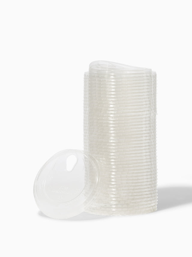 NATURAL 'Classic' 98mm Compostable Lids - Bulk