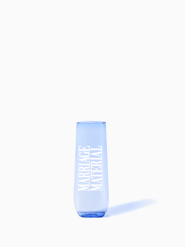 Marriage Material™: TOSSWARE × BRIDEMERCH (White) - POP 9oz Flute Royal Blue