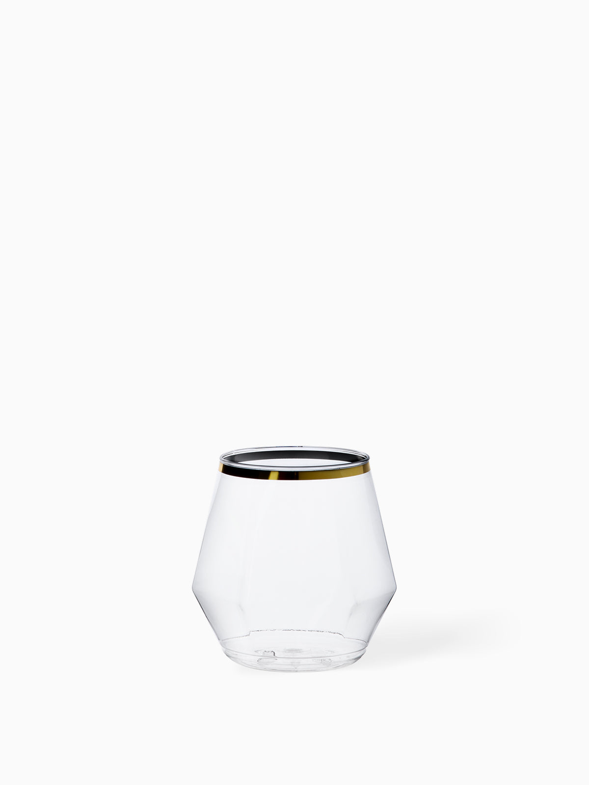 POP 12oz Diamond Vino Jr Gold Rim - Bulk