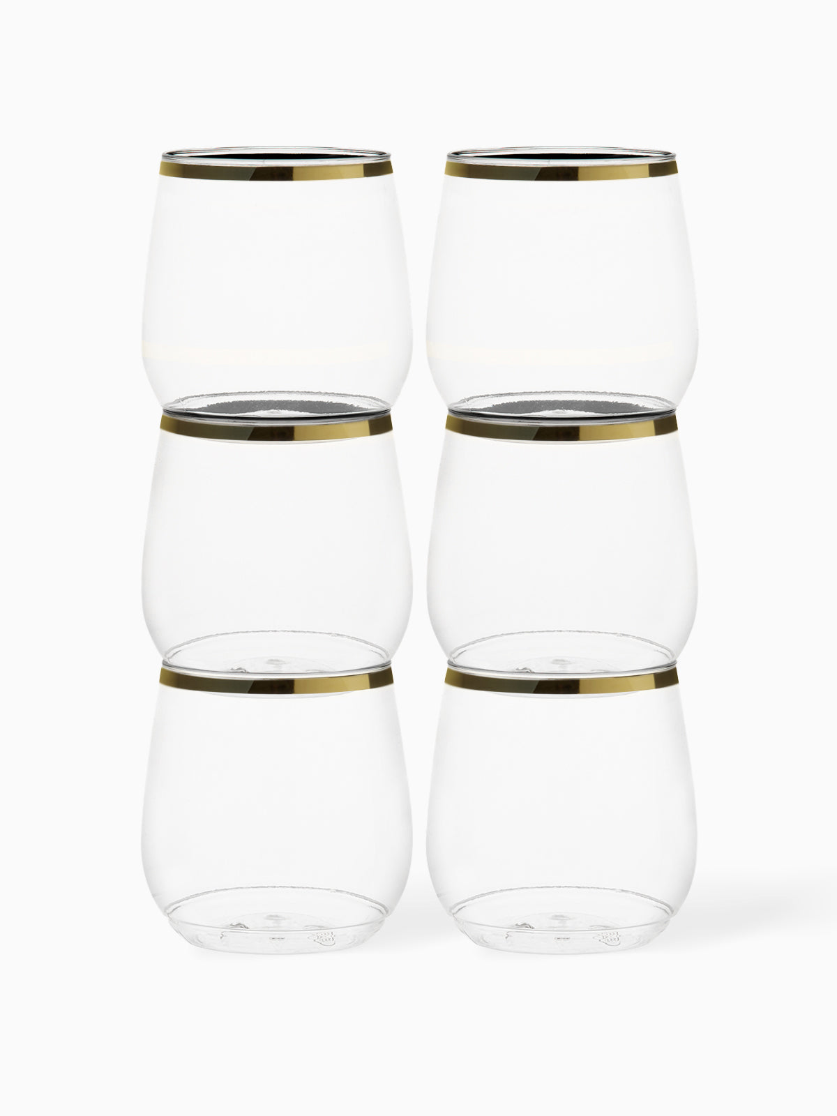 POP 12oz Vino Jr Gold Rim