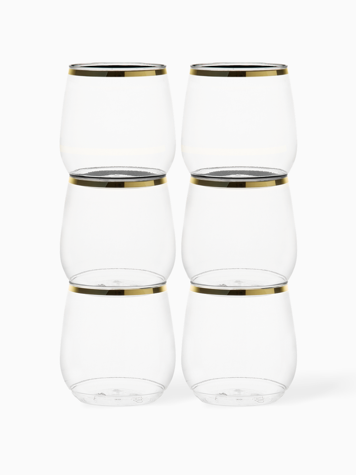 POP 12oz Vino Jr Gold Rim