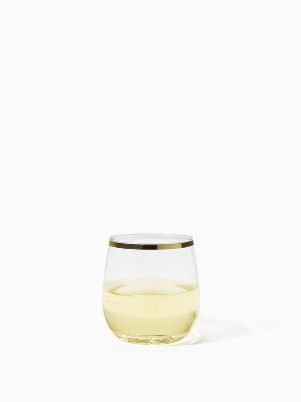 POP 12oz Vino Jr Gold Rim - Bulk