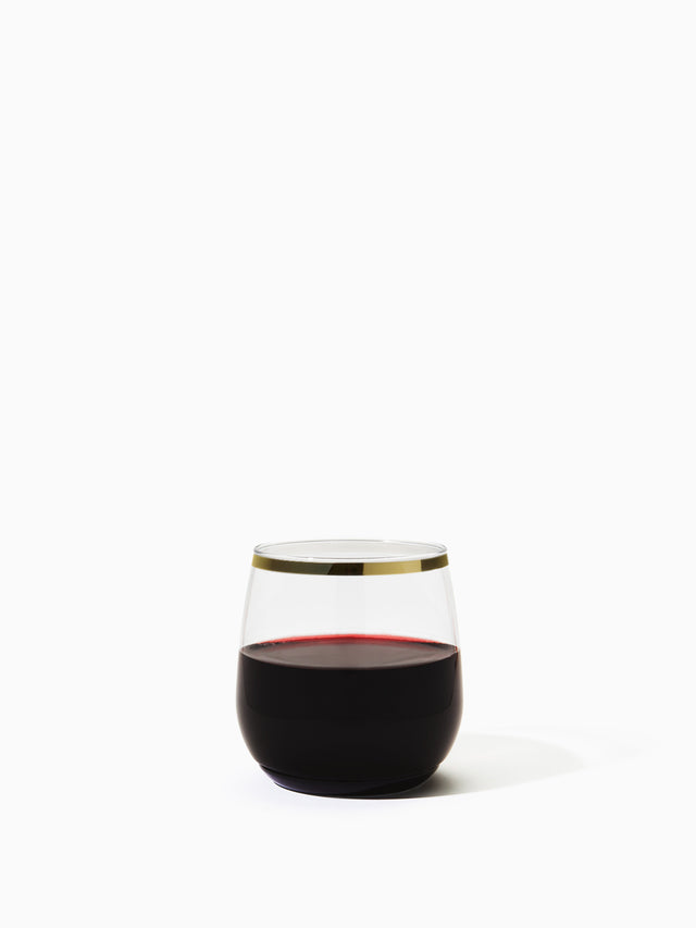 POP 12oz Vino Jr Gold Rim
