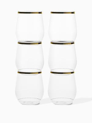 POP 14oz Vino Gold Rim - Bulk - 192/Case