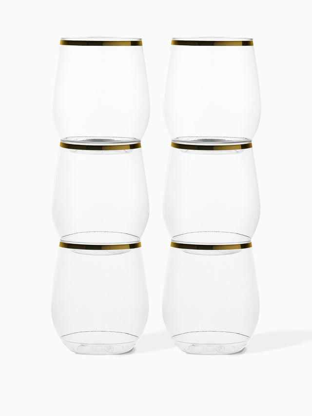POP 14oz Vino Gold Rim - Bulk
