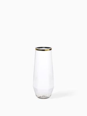 POP 9oz Diamond Flute Gold Rim