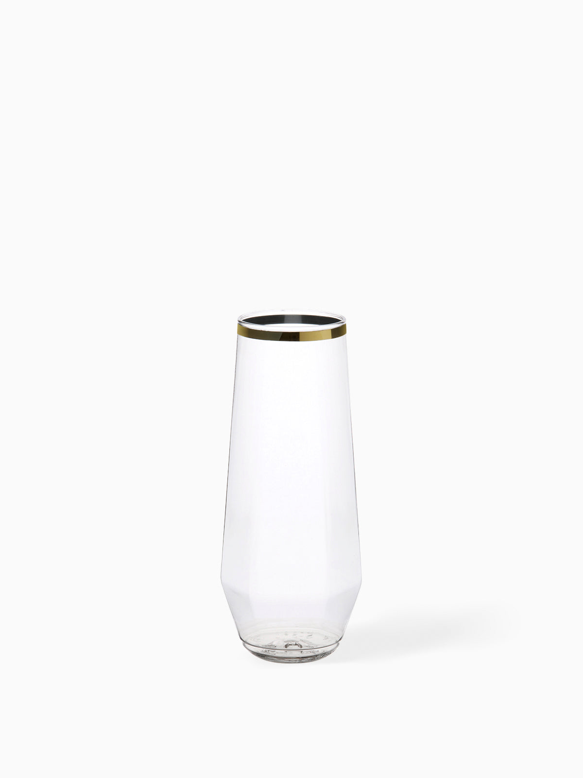 POP 9oz Diamond Flute Gold Rim - Bulk