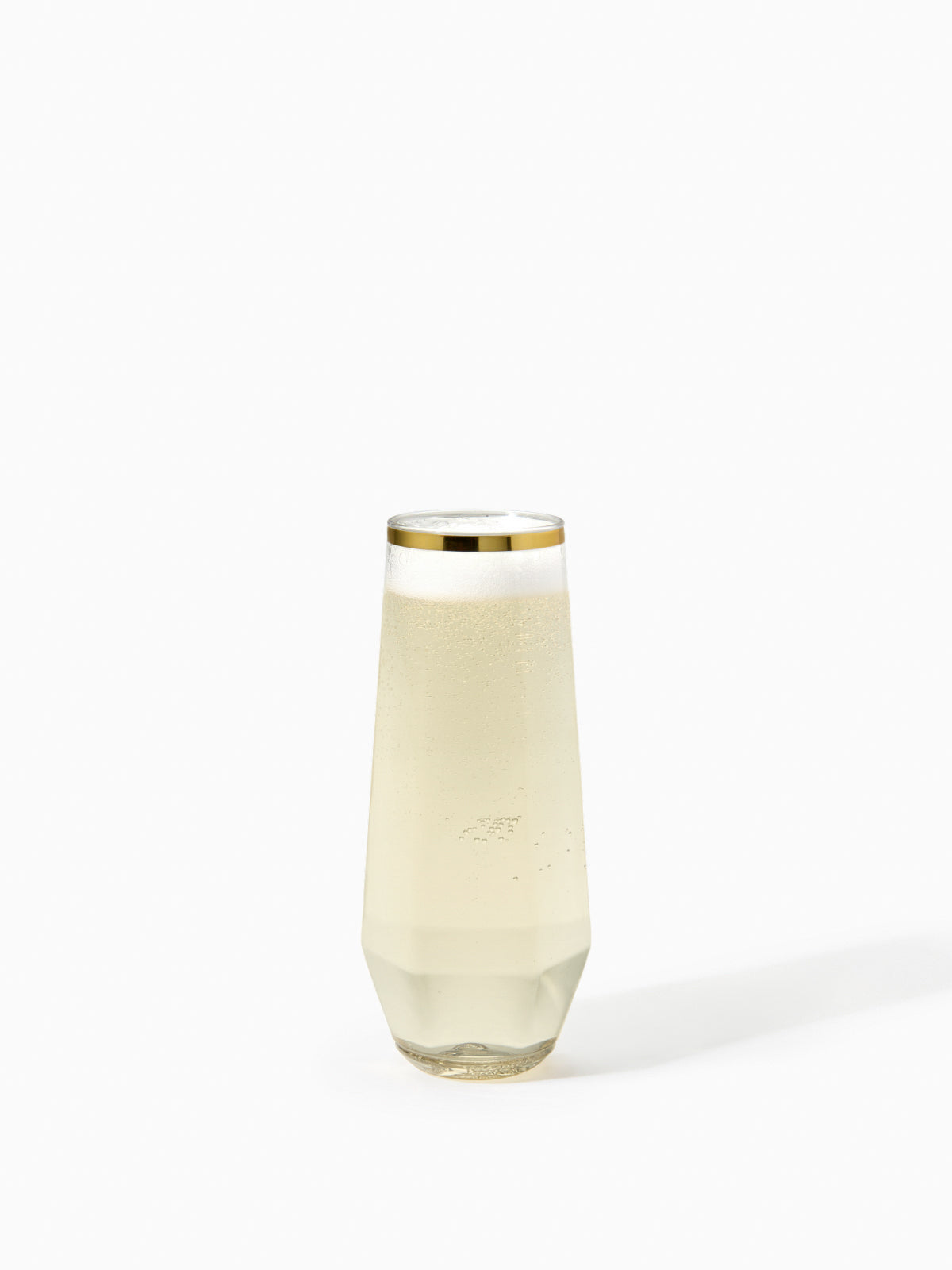 POP 9oz Diamond Flute Gold Rim - Bulk