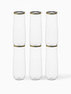 POP 9oz Flute Gold Rim - Bulk