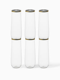 POP 9oz Flute Gold Rim - Bulk