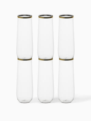 POP 9oz Flute Gold Rim - Bulk - 192/Case