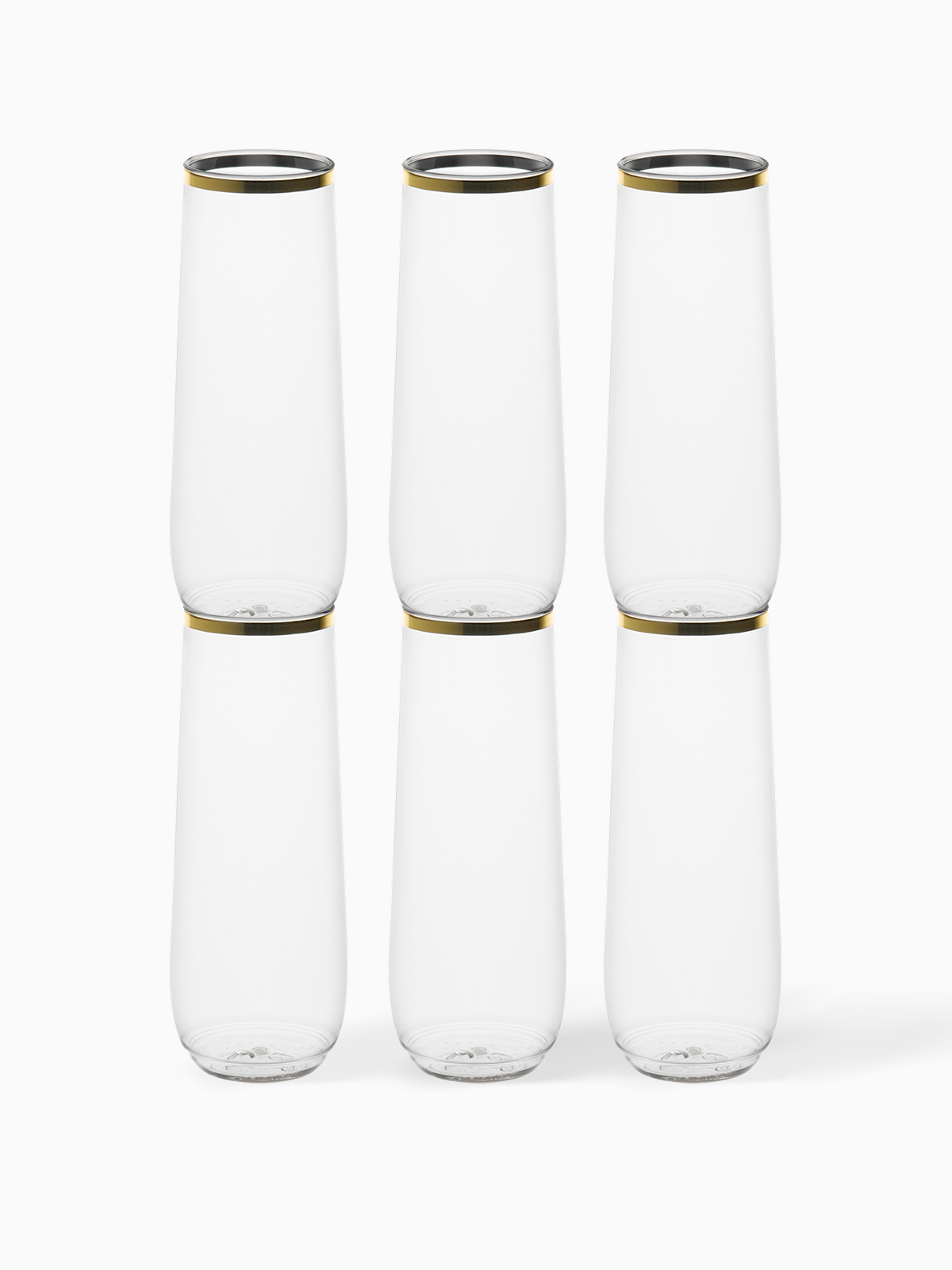 POP 9oz Flute Gold Rim