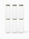 POP 9oz Flute Gold Rim - Bulk