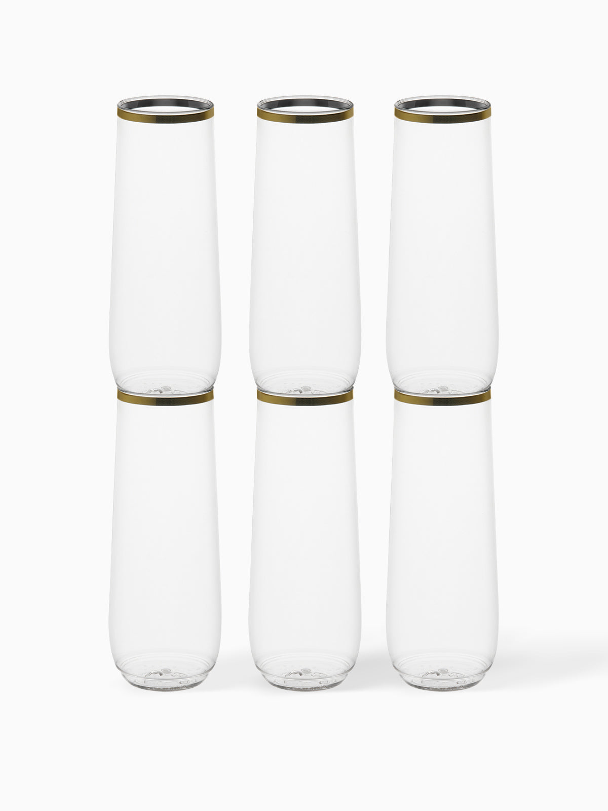 POP 9oz Flute Gold Rim