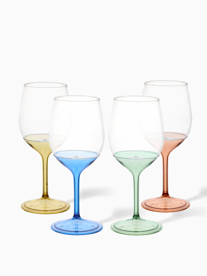 POP 14oz Shatterproof Wine Glass with Colored Stems
