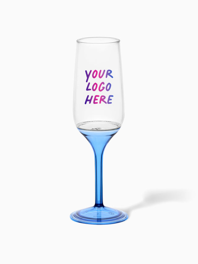 POP 6oz Champagne Flute with Colored Stems