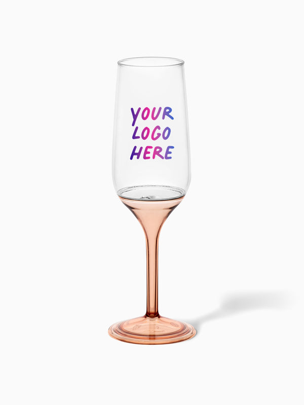 POP 6oz Champagne Flute with Colored Stems