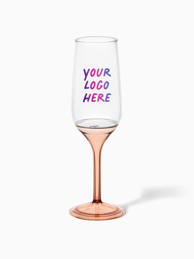POP 6oz Champagne Flute with Colored Stems - Bulk