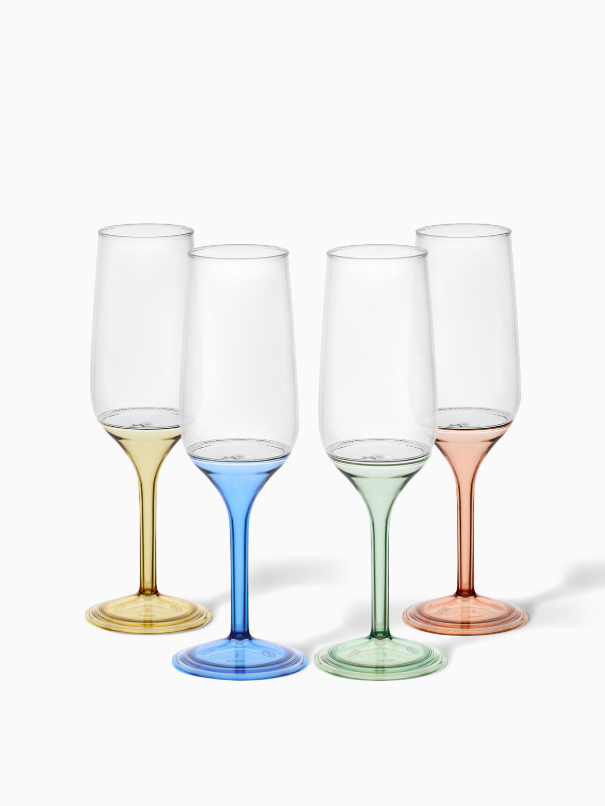 POP 6oz Champagne Flute with Colored Stems
