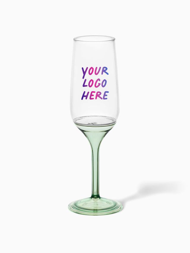 POP 6oz Champagne Flute with Colored Stems