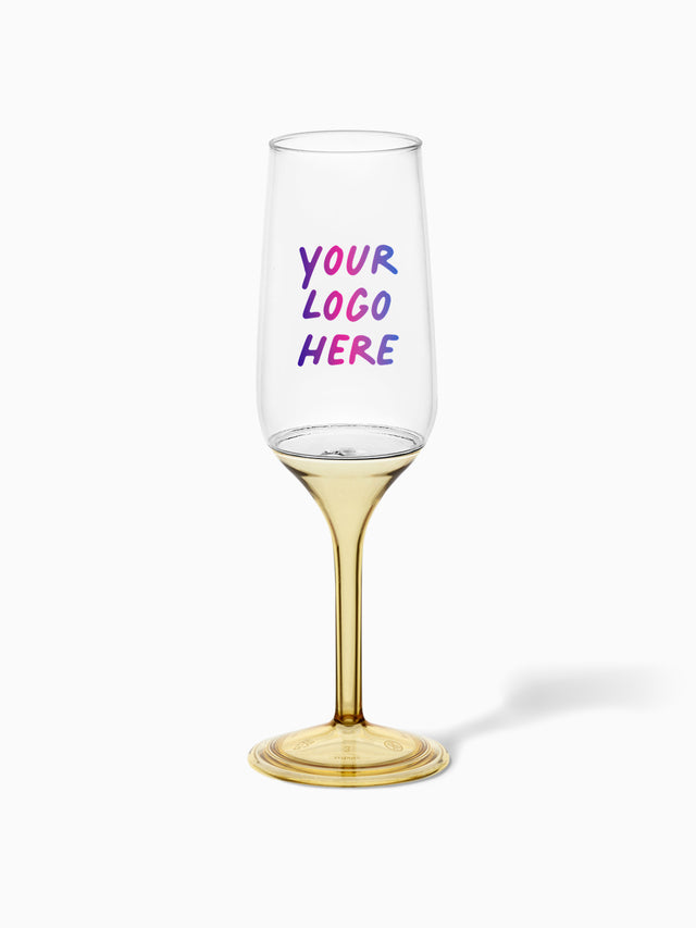 POP 6oz Champagne Flute with Colored Stems