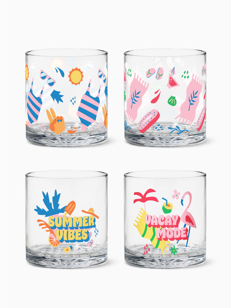 Summer Vacay - RESERVE 12oz Old Fashioned Tritan™ Copolyester Glass